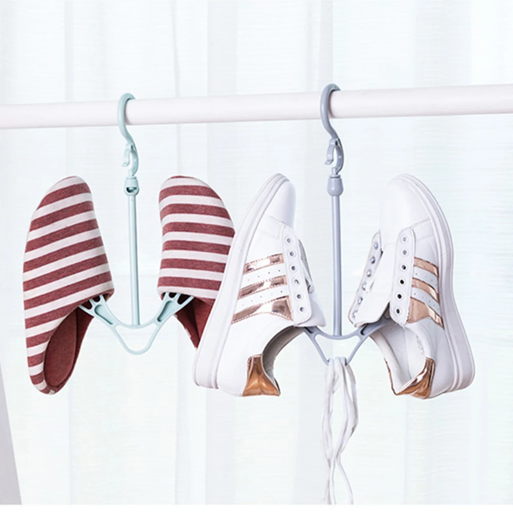 

6 Pcs Windproof Shoe Rack Hanger Drying Hook for Shoes Quick Dry Lightweight Plastic Hanger for Home Outdoor Use
