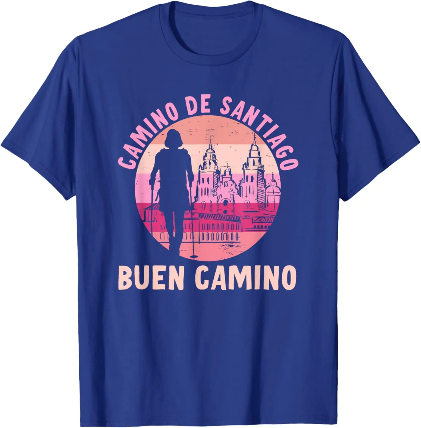 Buen Camino De Santiago De Compostela Jakobsweg T-Shirt Short Sleeve Casual 100% Cotton Shirt