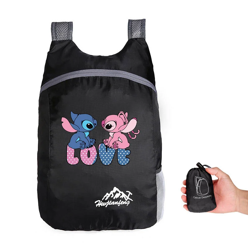 Disney Lilo &Stitch Unisex Portable Backpack Lightweight Storage Travel Bag Outdoor Sports Cycling  Backpack Folding Backpacks