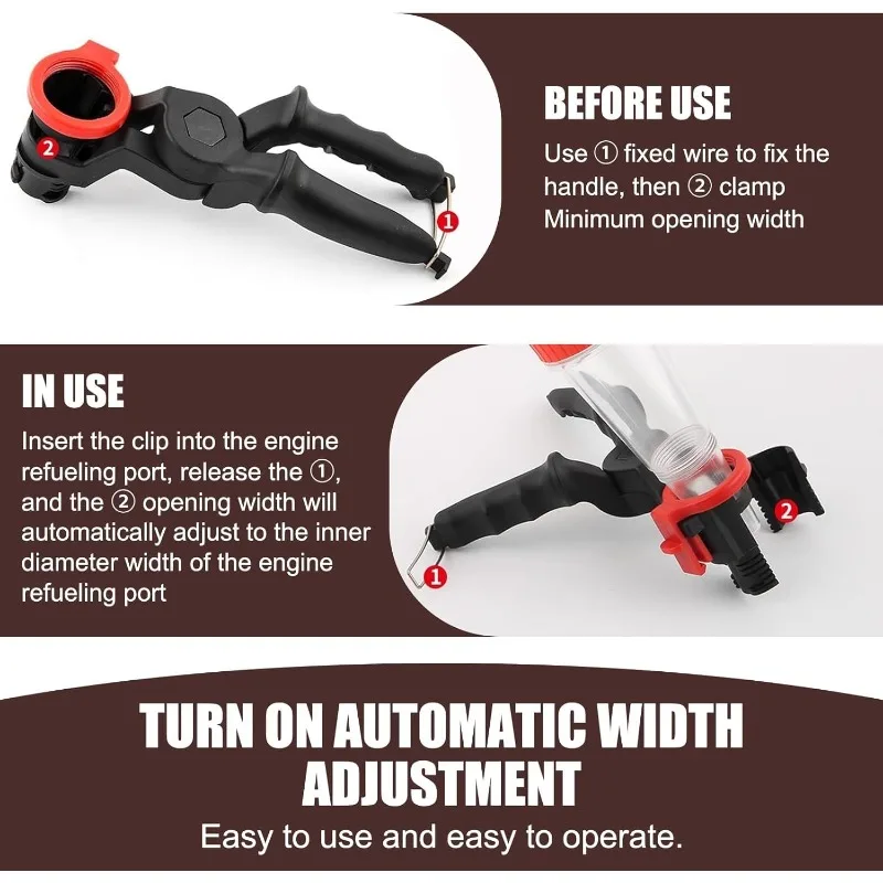 Fluid Funnel Set Adjustable Clamp Tool for Oil Coolant Transmission Car Truck Engine Safe Pouring No Drip Maintenance Gear