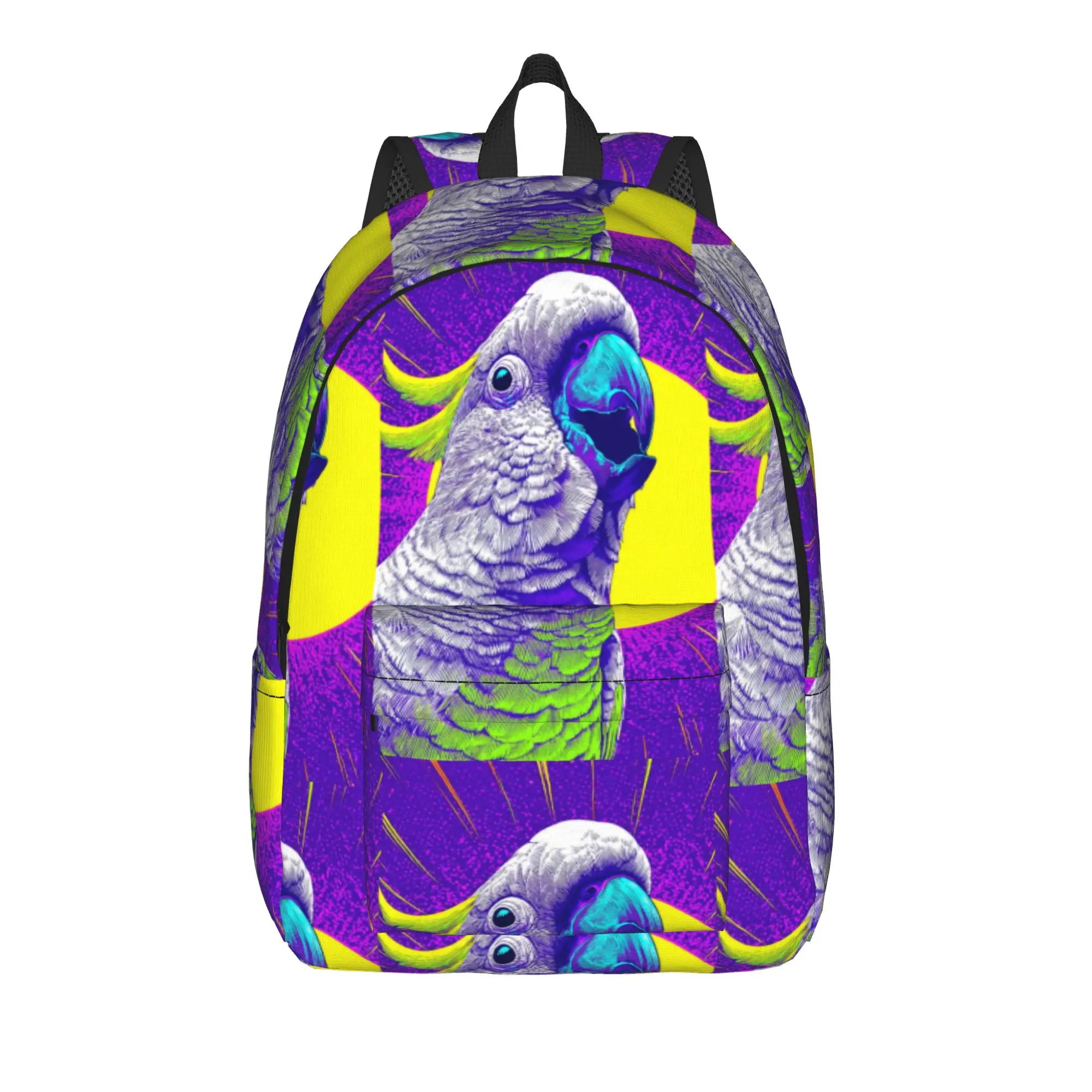 Parrot Pop Art Design Backpack  Travel Backpacks Men Casual High School Bags Custom Large Rucksack