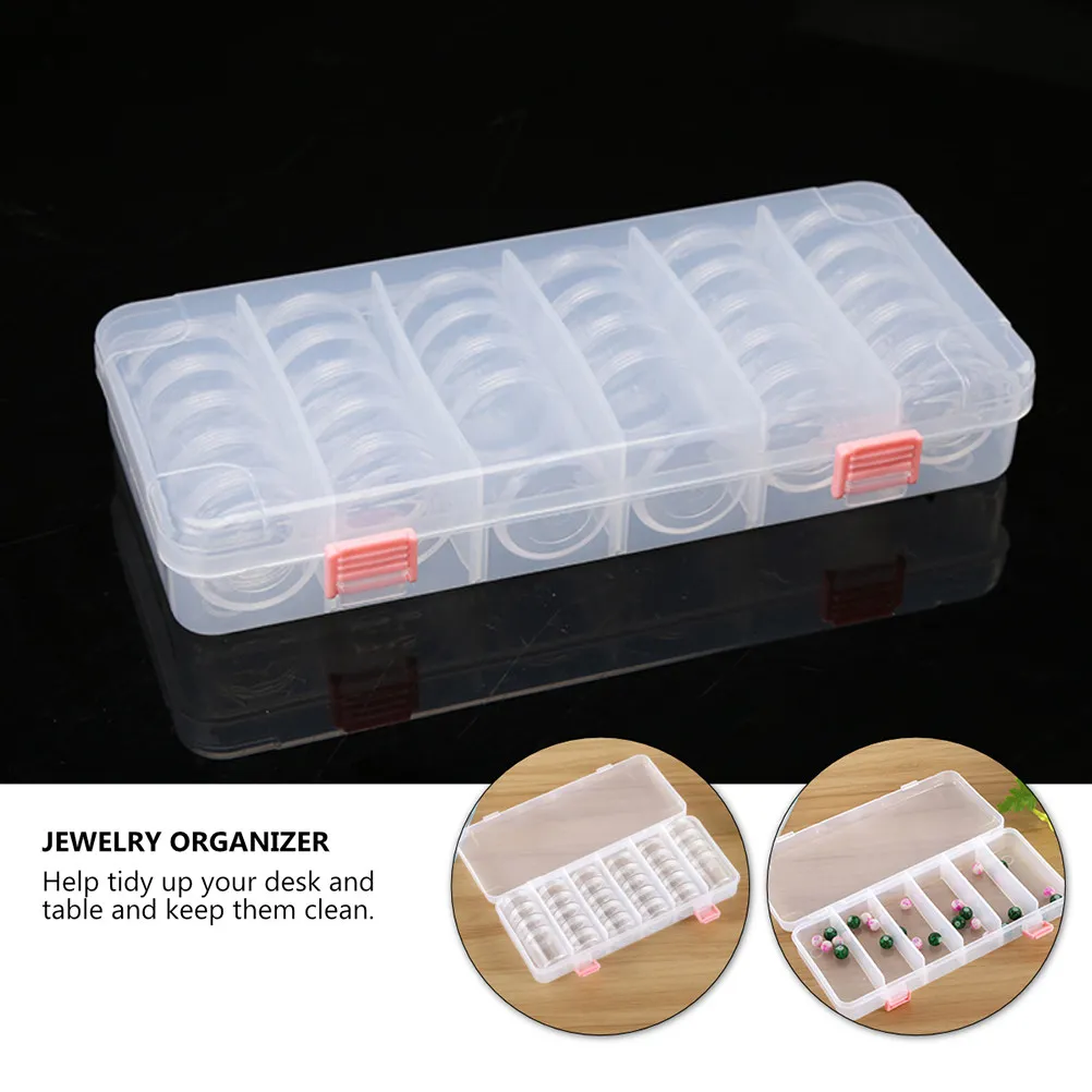 

Прозрачный многофункциональный органайзер для хранения инструментов для маникюра, украшений, серег, бусин, настольный органайзер для дома, офиса, спальни, отеля