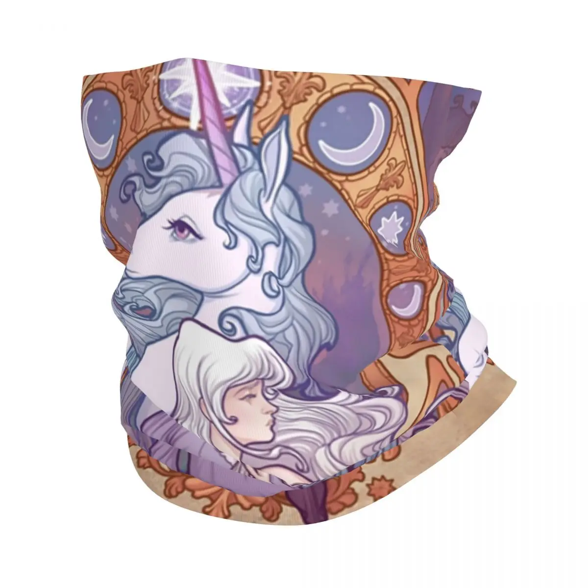 Lady Amalthea The Last Unicorn Bandana Neck Gaiter for Ski Cycling Women Men Wrap Scarf Animated Tv Movies Balaclava Warmer