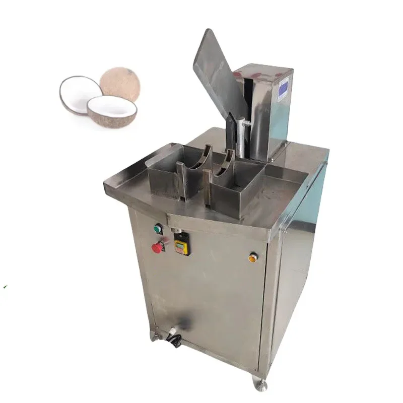 Electric Automatic Coconut Opening & Cutting Machine, Commercial Coco Opener for Coconut Shell Cutting Processing