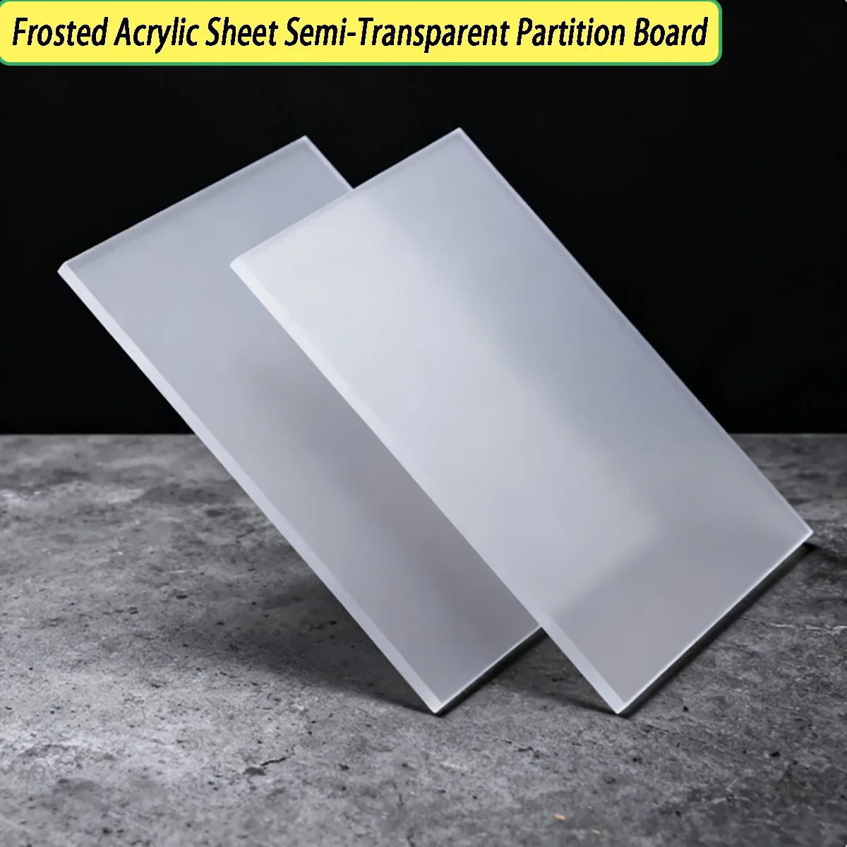 Mattierte Acrylplatte Halbtransparent 2-10mm Dick Einseitig Matt Kundenspezifisch Zugeschnittene Trennwand – Detail 1