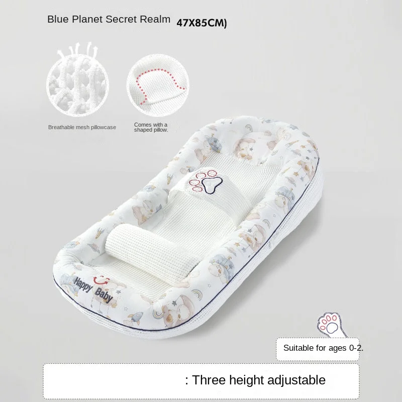baby-crib-in-crib-sloped-pillow-anti-reflux-sloped-pad-adjustable-feeding-height-for-newborns-3-in-1-newborn-crib-85x47cm