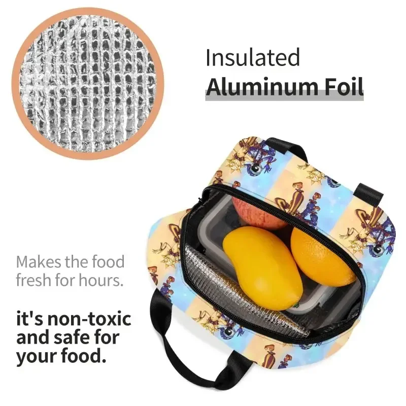 SunDrop و MoonDrop معزول حقيبة الغداء للمدرسة مكتب Fnaf الأمن الخرق المحمولة الحرارية برودة علب الاغذية النساء الأطفال