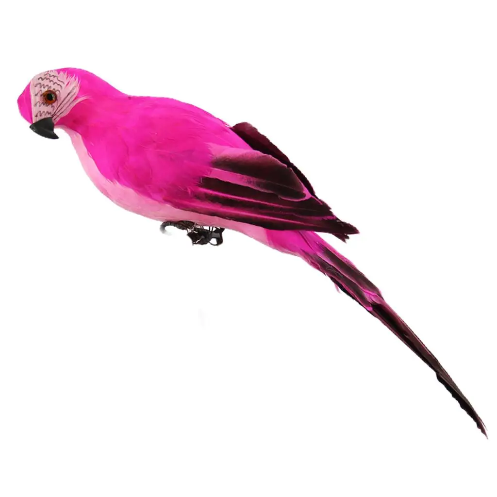 Simulation Parrot Statue Photography Props Art Craft Fake Feathered Birds Statue