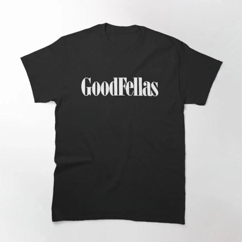 men fashion print tshirt teenager casual top New cotton brand t-shirt black unisex tee shirt Goodfellas Logo Printed T Shirt