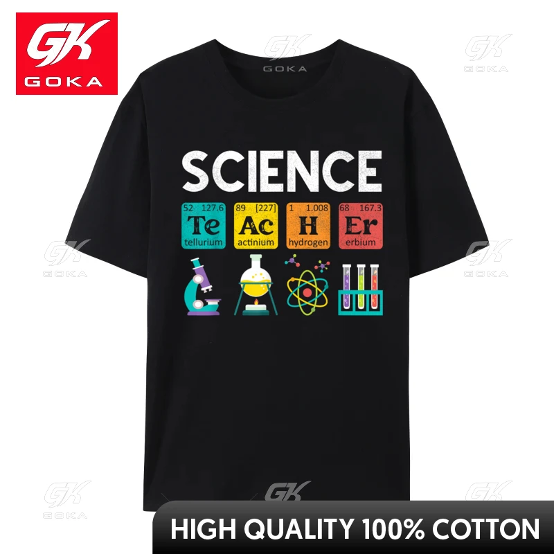 Science Teacher Chemistry Biology Physics Teacher Student Design Pure Cotton Tops & Tees for Men Casual T-Shirts