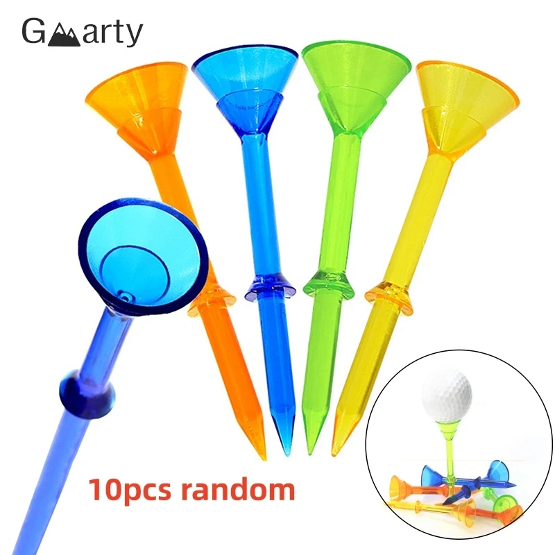 10pcs Random Big Cup Plastic Golf Tees PC Material is Super Durable 3-1/4