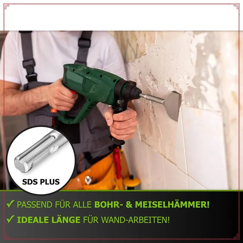 1 PCS SDS Plus Chisel Durable Sharp For Hammer, Flat Chisel Angled, 42Crmo Special Steel