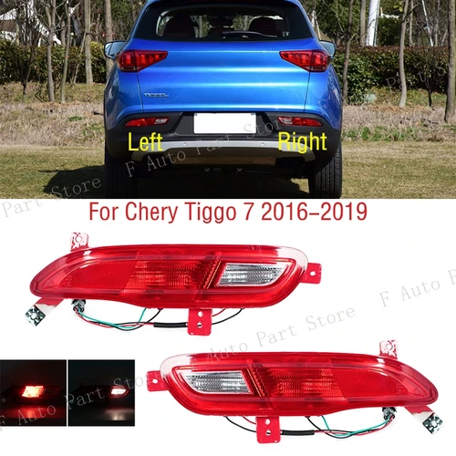 Para Chery Tiggo 7 2016 2017 2018 2019 luz de freno de parachoques trasero de coche lámpara reflectora de señal de giro trasera