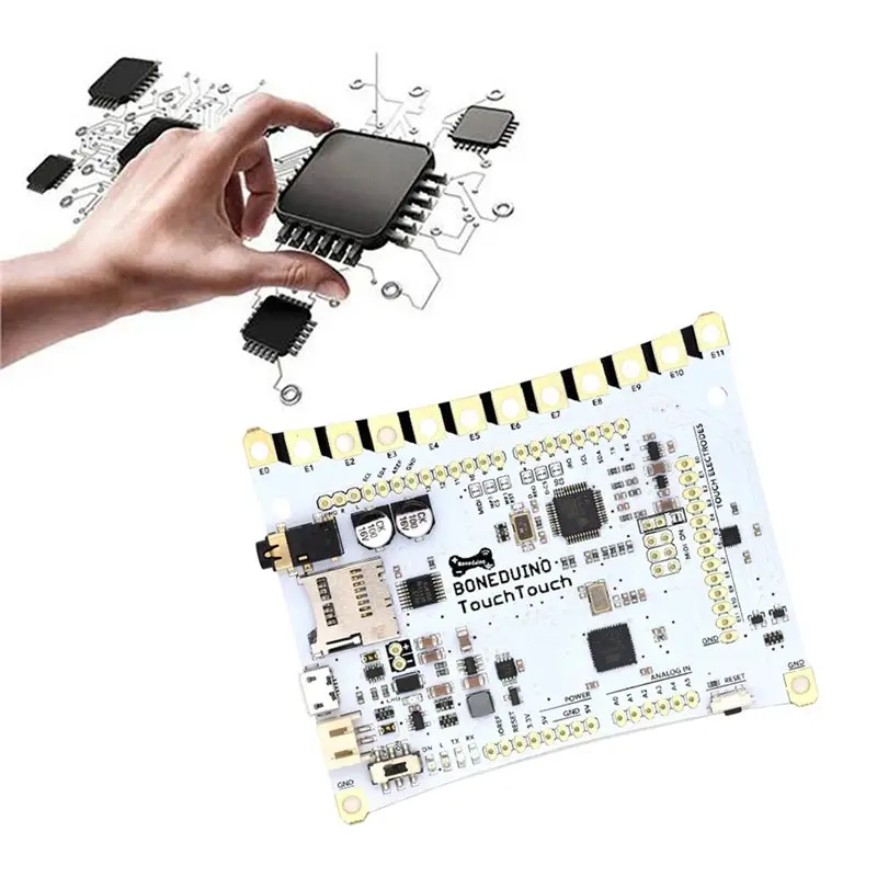 

HOT!A72T Bare Conductive Ink Touch Board BONEDUINO MP3 Player Interactive For Arduino Compatible