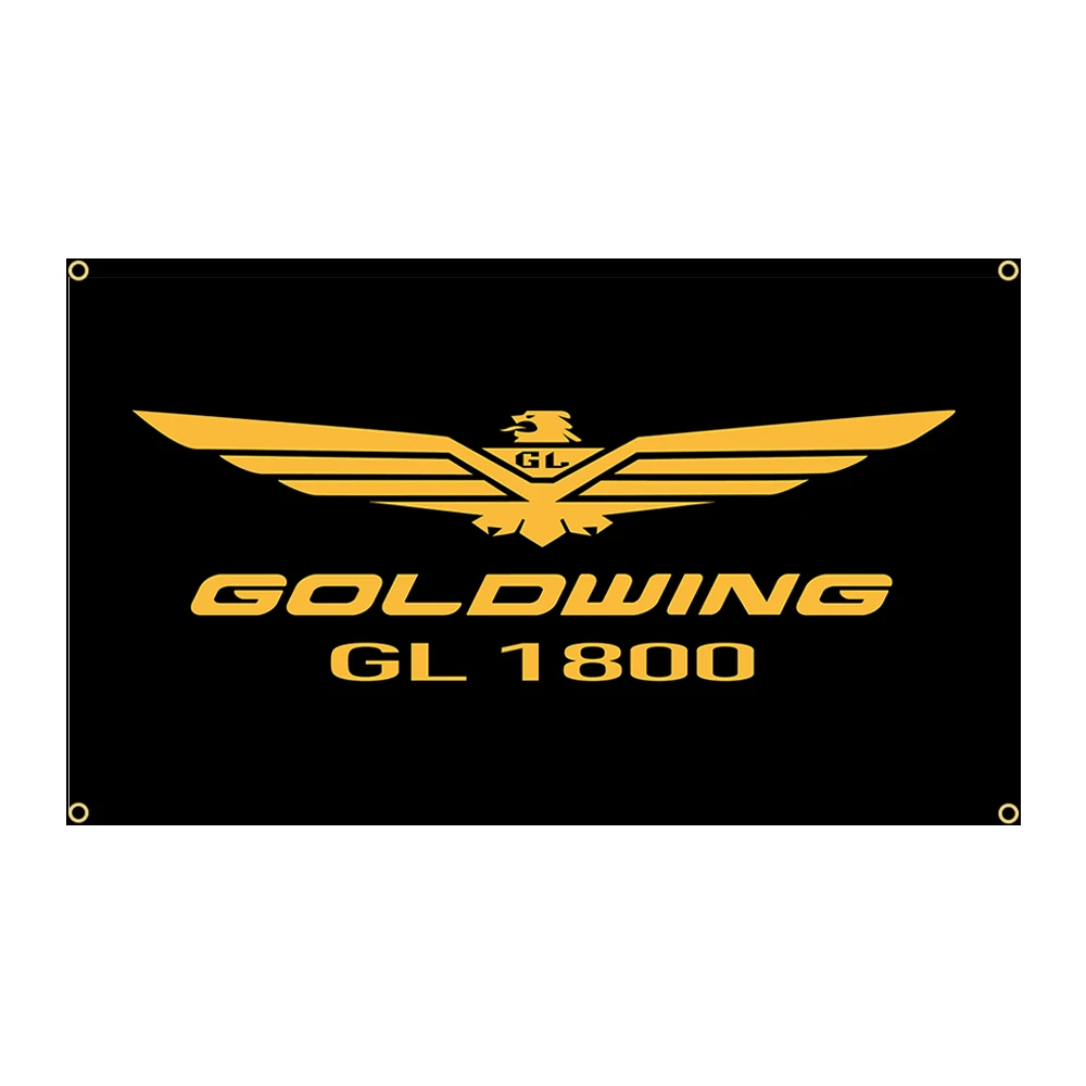 QLFLAG 3X5Fts 90x150cm Motorcycle Goldwing Flag