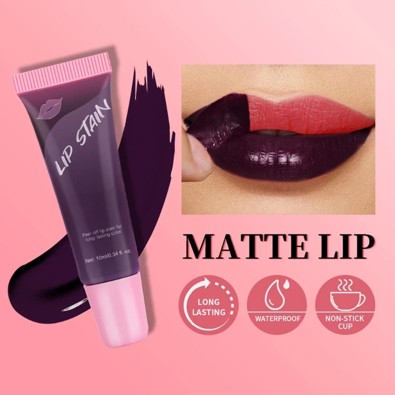 Waterdichte Lippenstift Tear-Offs Lip Stain Lip Care Make-Up Levert Peels Offs Lippen Tint Stain voor Reizen Party Dropship