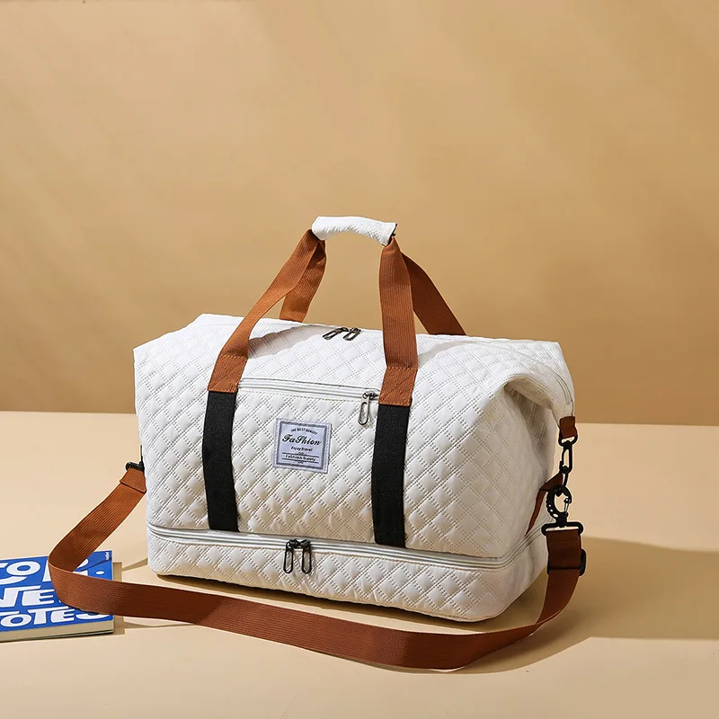 

Сплошная цветная дорожная сумка, большая вместительная ручная сумка на плечо, можно повесить тележку, портативная сумка для хранения, спортивная сумка для багажа