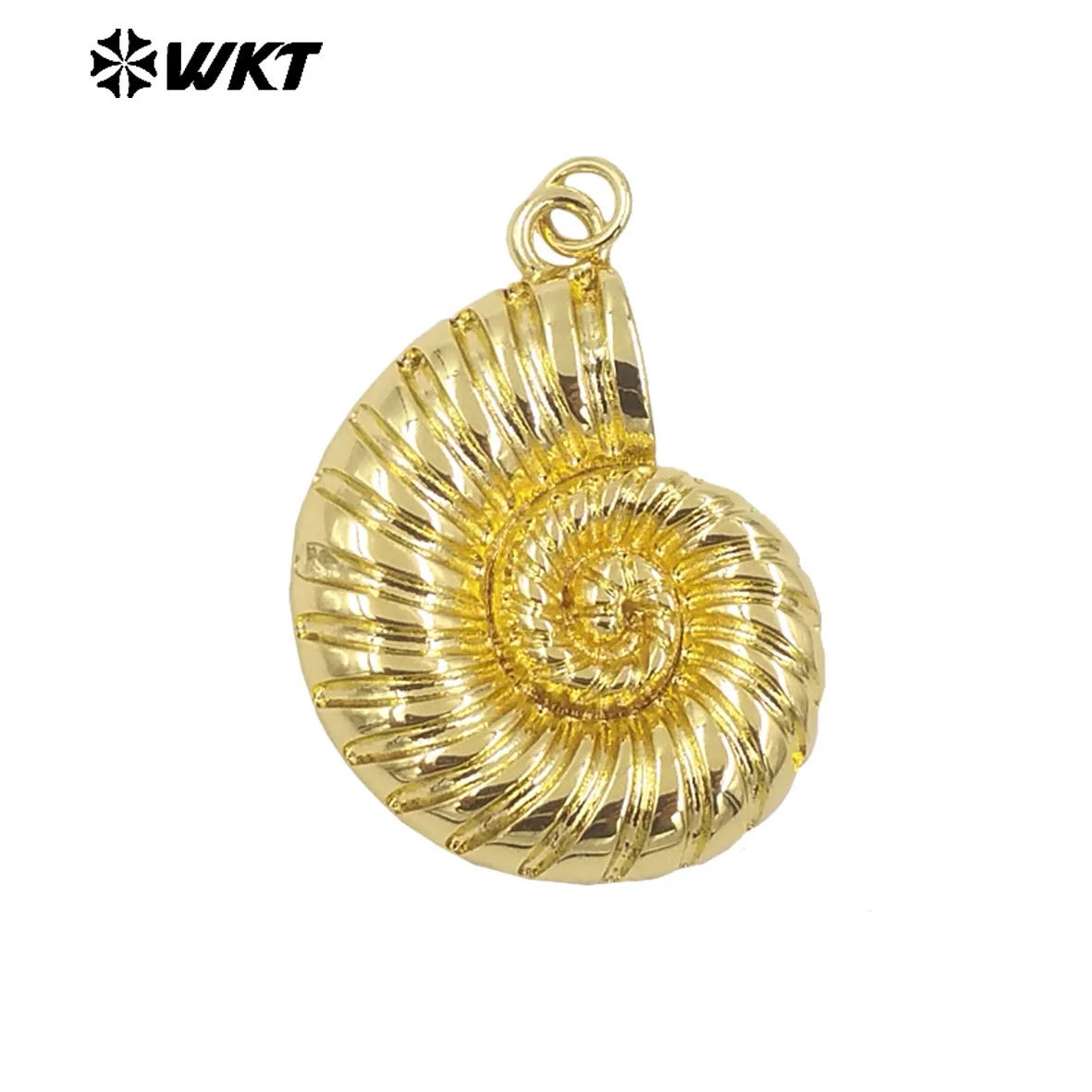 WT-MP290 Unique And Special Design Snail Shell Shape Yellow Brass&Silver Colored Jewelry Finding Crafts Accessories