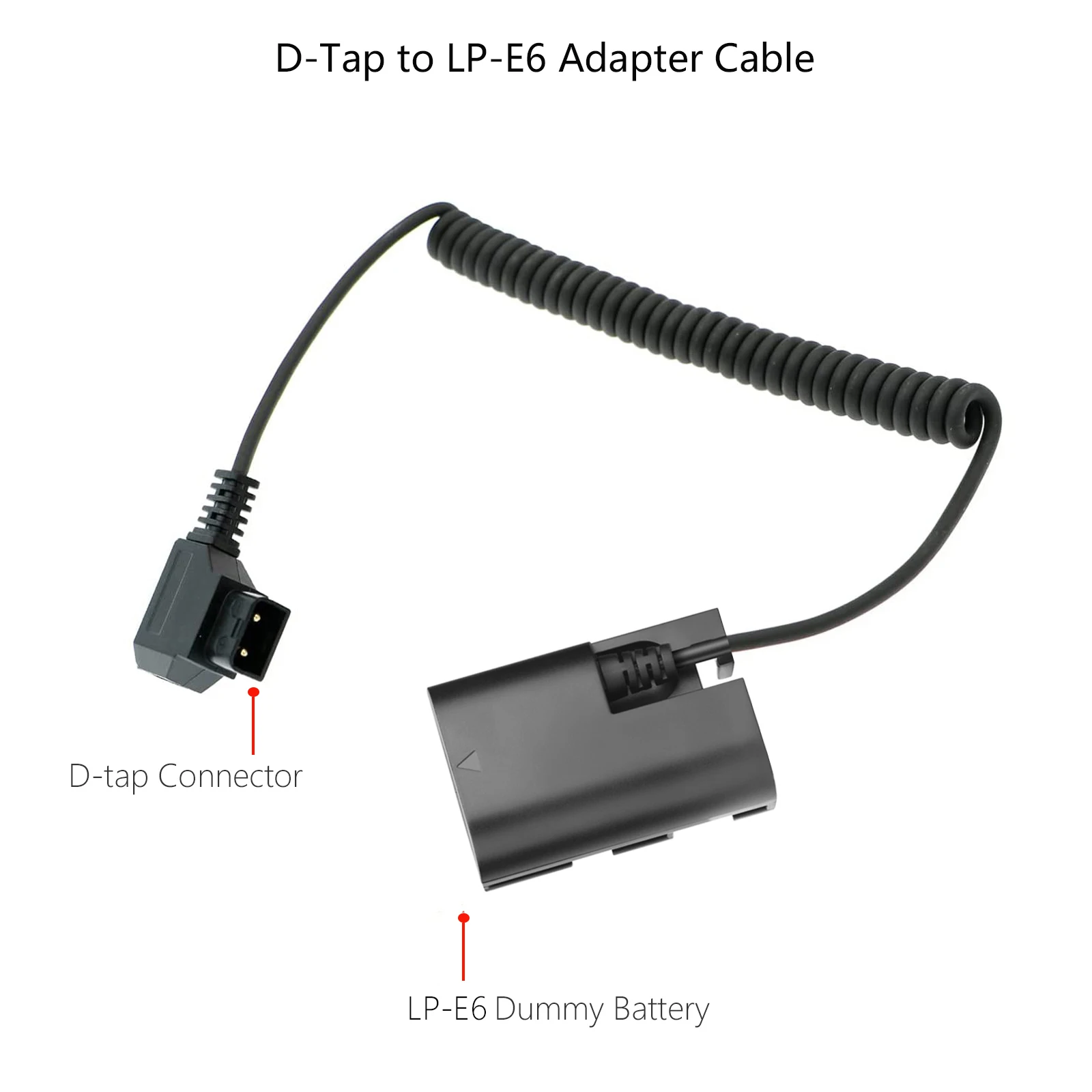 DTap D-TAP to DR-E6 Full Decoded DC Coupler LP-E6 Dummy Battery for Canon EOS 5D4 5D3 5D2 60D 7D 6D 60Da 70D 80D 5DS 5DSR R5C