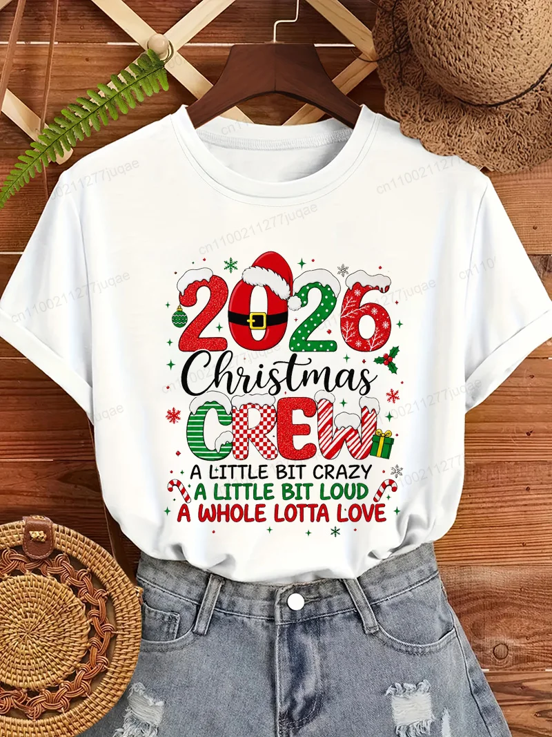 2026 Family Christmas Crew Matching T‑Shirt Making Memories Together Funny Xmas Graphic Tee Family Holiday Party Gift Tops