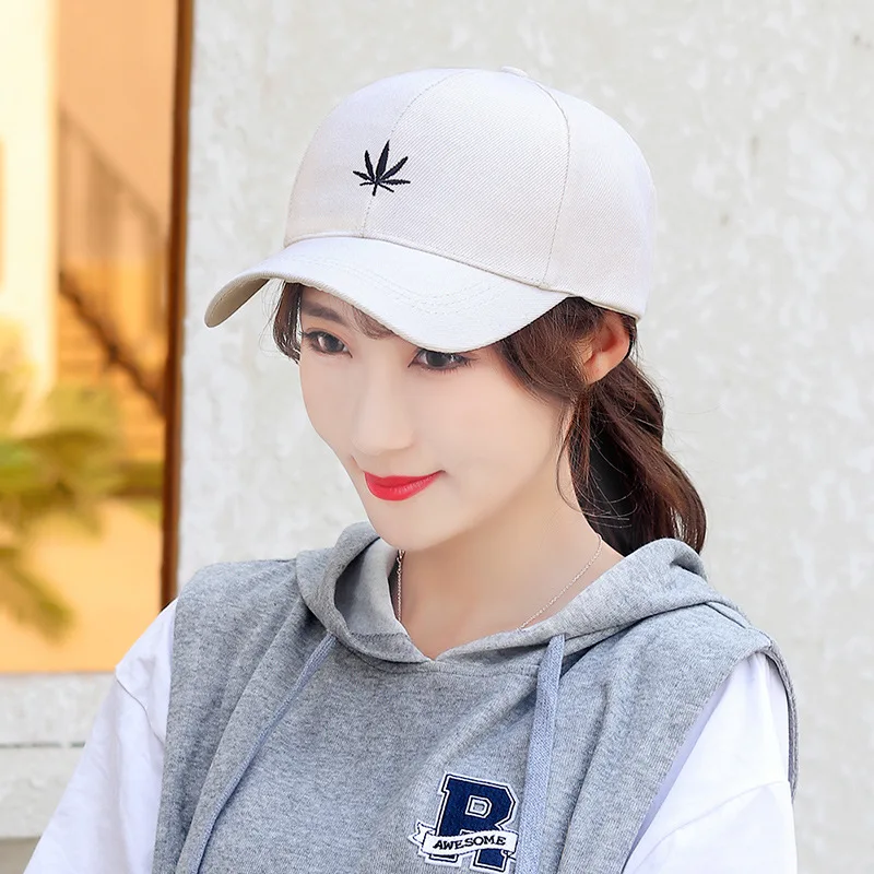 Summer unisex white black fitted women baseball hat Sports Golf Girl embroidered caps Adjustable hat circumference size for men