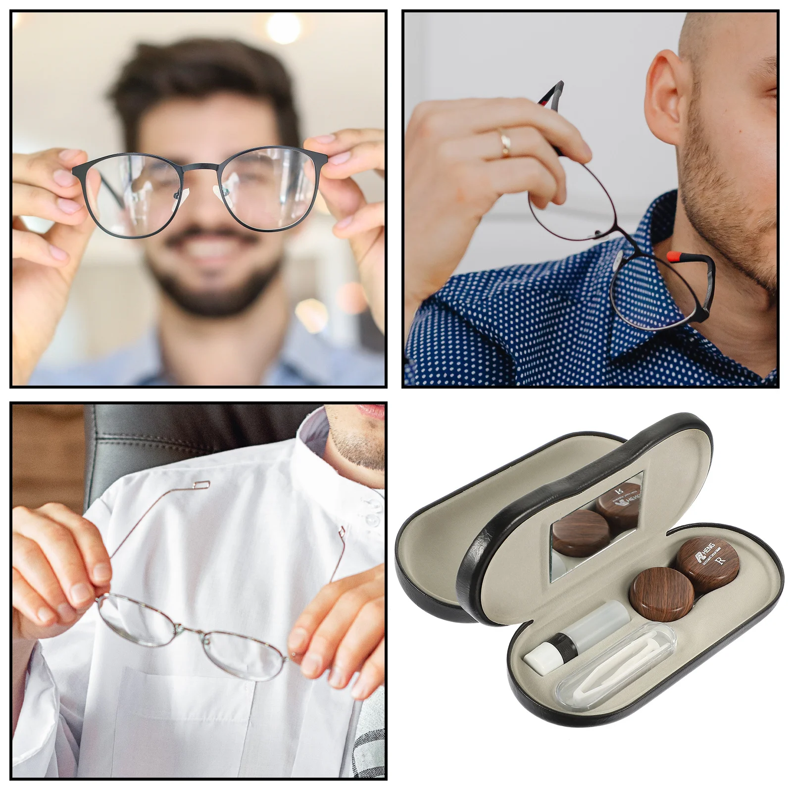 

Glasses Case use Glasses Container Eyeglasses Eyeglasses ganizer Pu Portable Home Travel Storage Box For Sunglasses