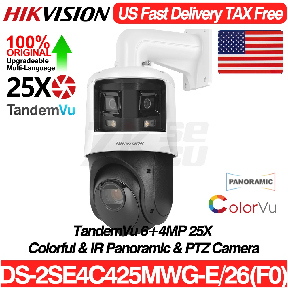 

Hikvision DS-2SE4C425MWG-E/26(F0) TandemVu 6MP 2.8mm F1.0 Bullet 4MP 25X PTZ 30-100M Colorful & IR Panoramic Deep Learning IPC