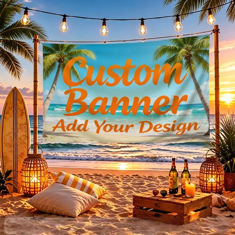 Custom Banner Flags Suitable For Personalized Logo Auto Repair Shop Memorial PhotoBirthday Club Commercial Advertising Promotion