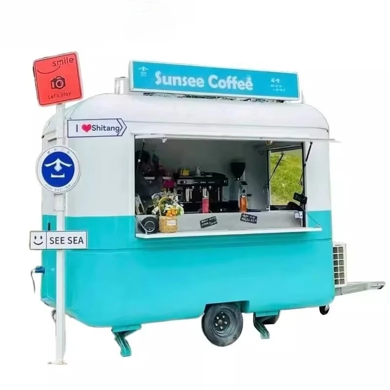 High-Appearance Level Multi-Functional Mobile Street Food Trucks for Vending