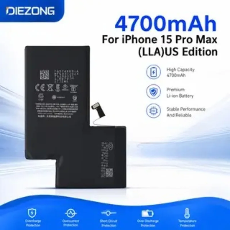 High Magnification Fast Charging High-Quality In Stock For iPhone 15 Pro Max (LLA)US Edition 4700mah Mobile Phone Battery