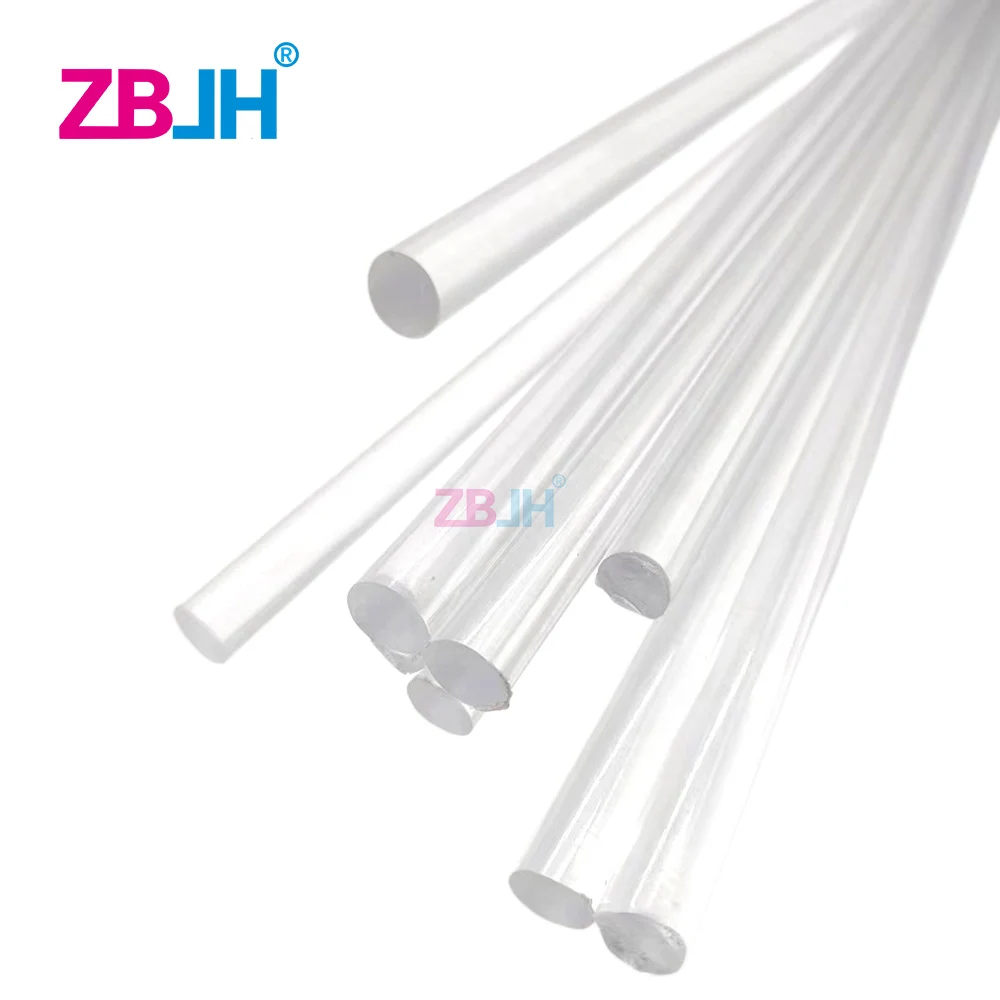 

50cm Highly transparent PC rods thermostability High hardness Polycarbonate stick dia.15mm~50mm