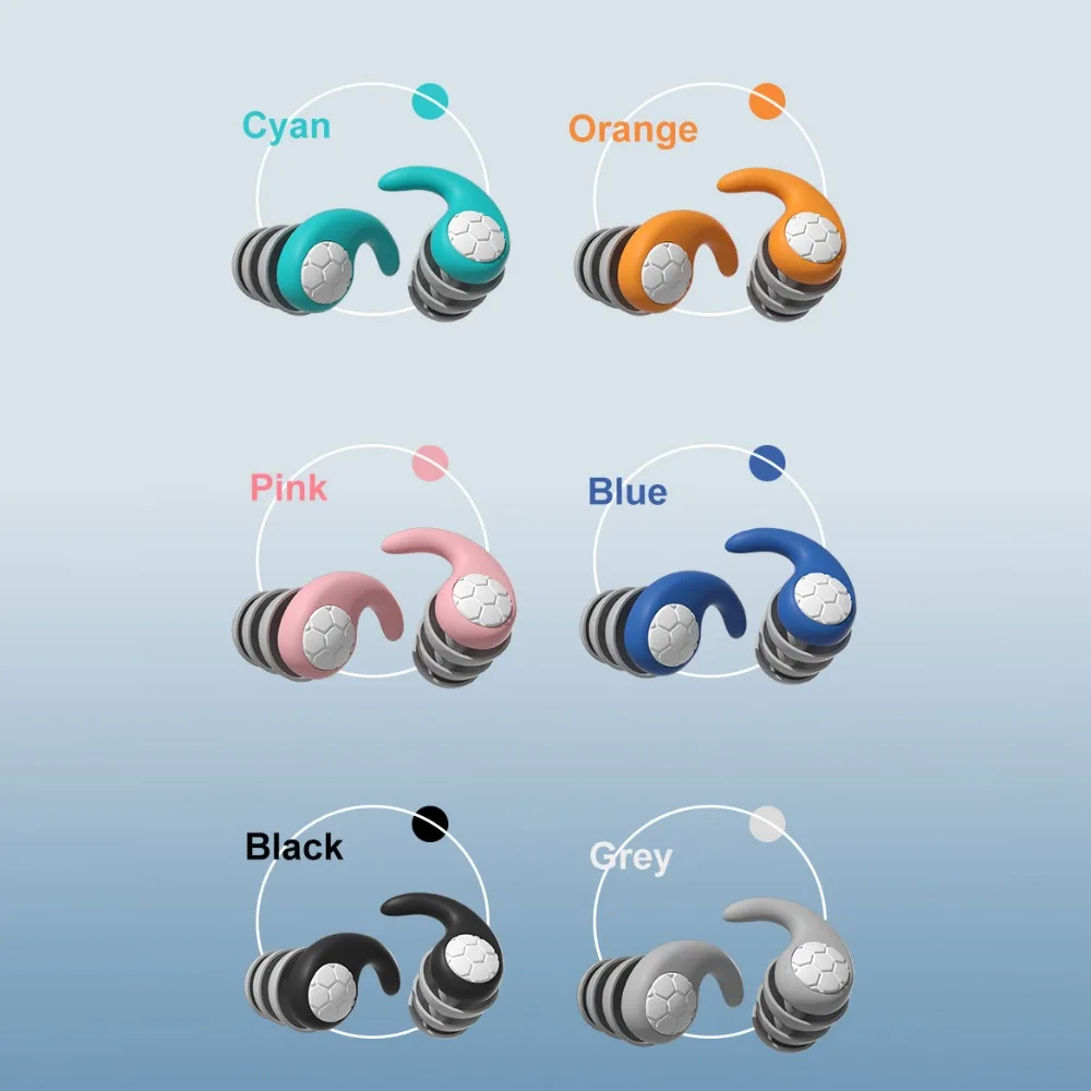 Protetor de ouvido natação tampões de ouvido redução de ruído bloqueio de som à prova dwaterproof água plugue de ouvido silicone macio tampões de ouvido natação