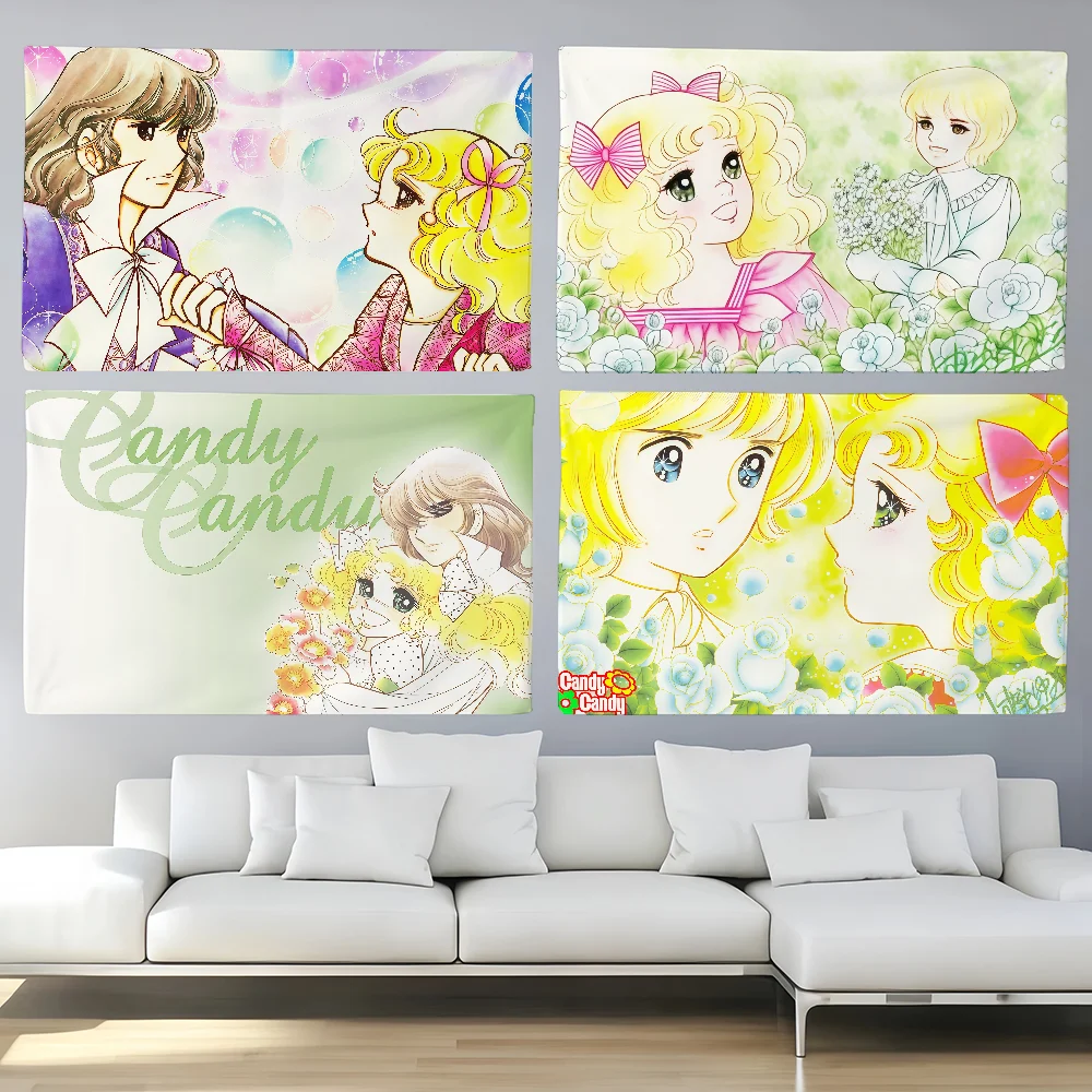 Comic Candy Candy  flag For Decoration Outdoor Picnic  Hanging Home Camping Party Banner