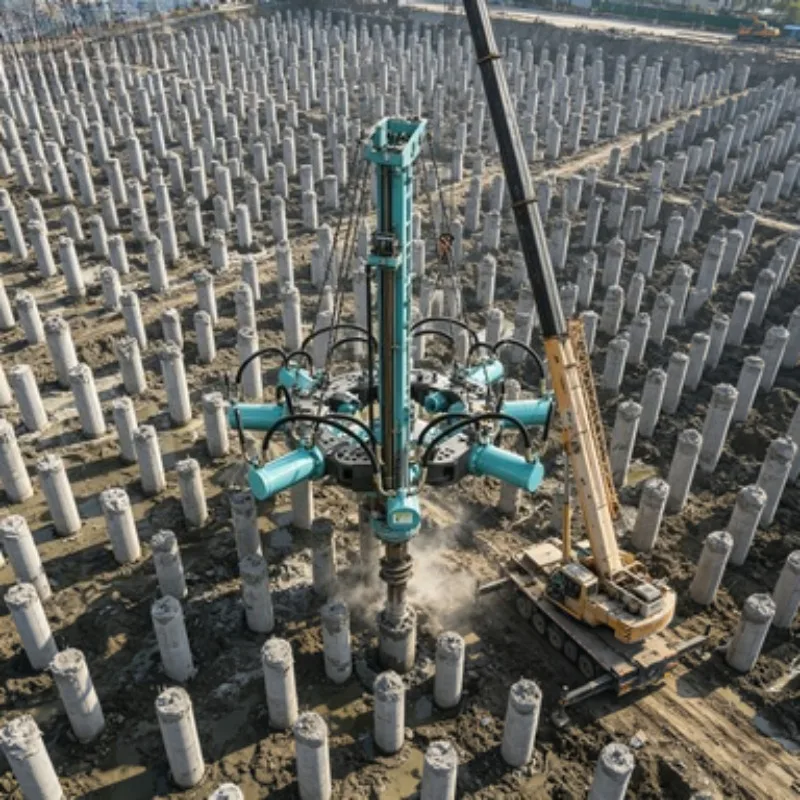 Durable Pile Breaker with Ergonomic Controls Hydraulic Concrete Crushing for Construction Sites