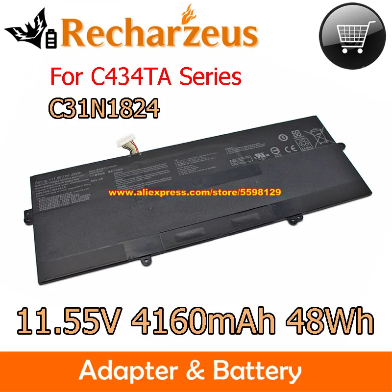 Genuine 11.55V 48Wh C31N1824 Rechargeable Battery For Asus Chromebook Flip C434TA C434TA-AI0041 C434TA-1A C434TA-E10013 C434