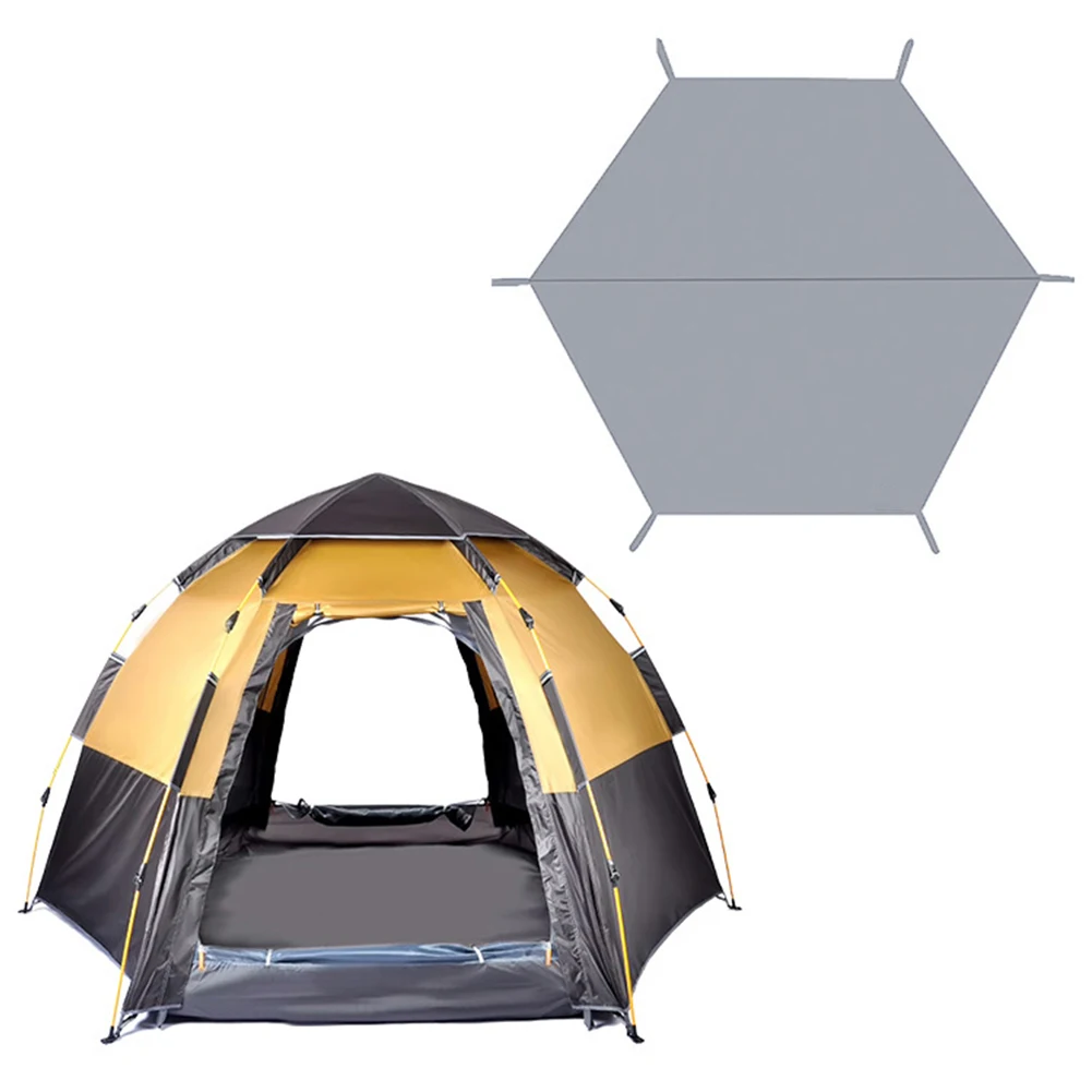 Imagem -03 - Impermeável Hexagonal Tent Tarp com Pregos à Terra Pano à Terra Mat para Camping Caminhadas Piquenique Mochila