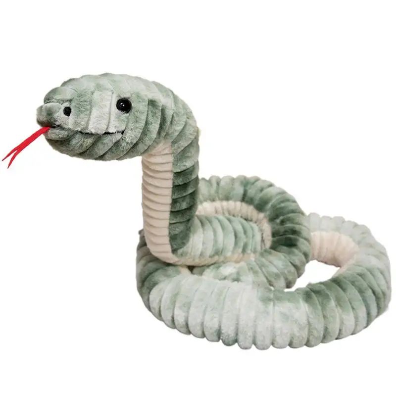 Stuffed Snakes For Kids Realistic Soft Snake Plush Toy Skin-friendly Long Body Hugging Animal Plush Toy Prank Props For Home