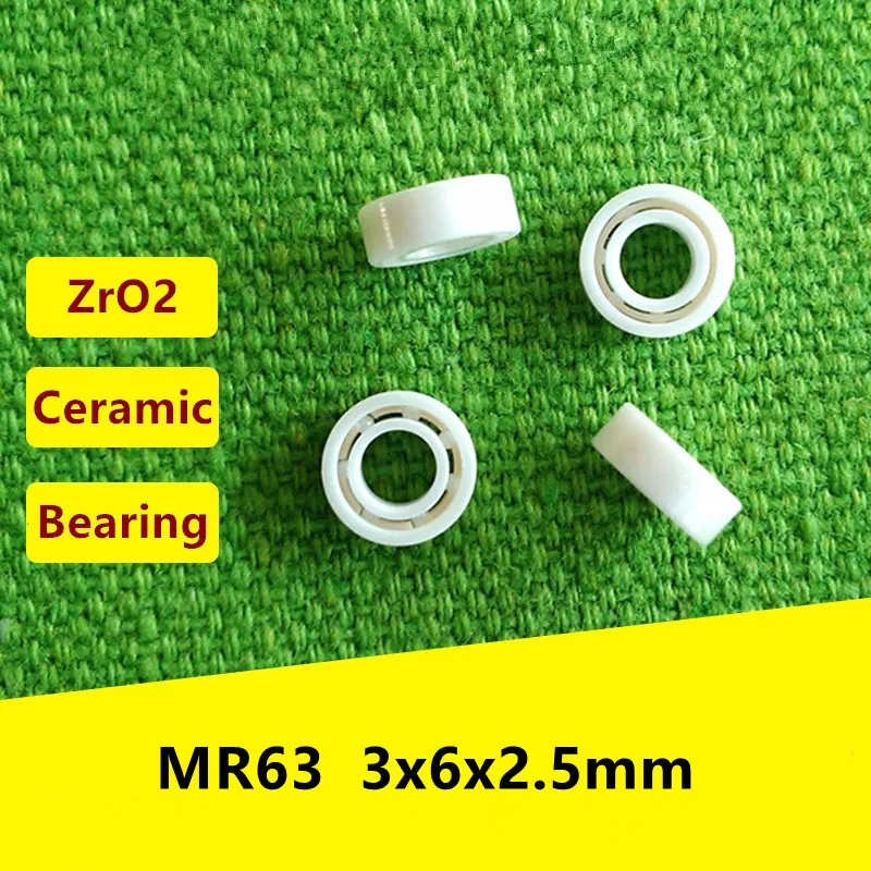 

5pcs MR63 ZrO2 full Ceramic ball bearing 3x6x2.5 mm Miniature Zirconia ceramic deep groove ball bearings 3*6*2.5mm