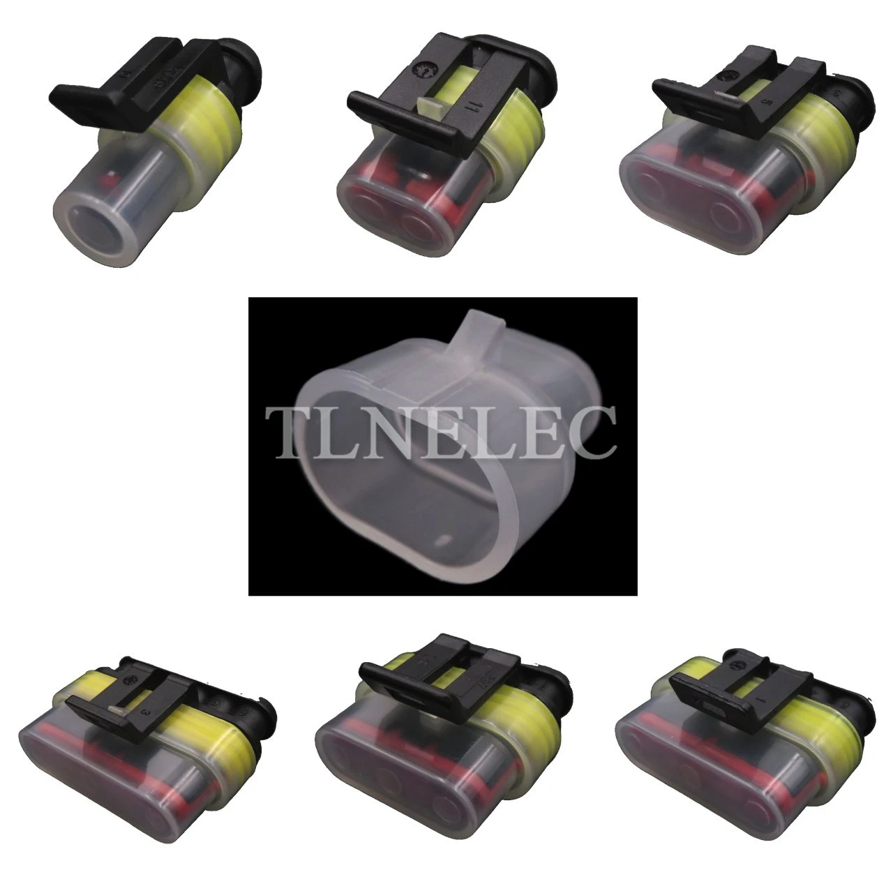 1/2/3/4/5/6 Pin Way Dust-proof Cover Connector Cap PA66 AMP Superseal 282087-1 282088-1 282089-1 282090-1