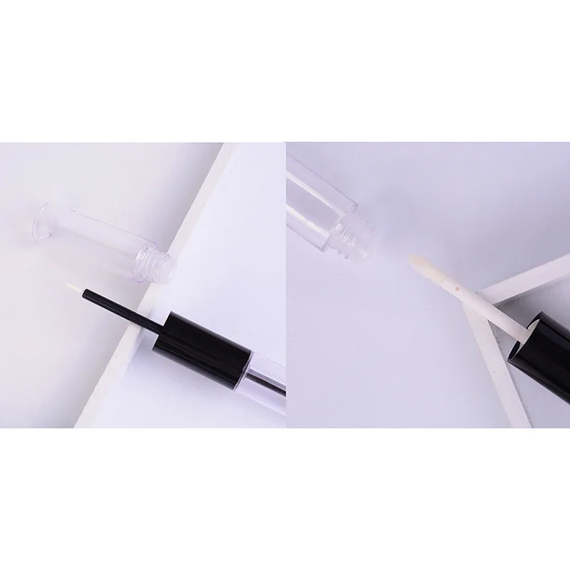 (HS)1개 5ML 더블 헤드 빈 글로스 튜브 립 속눈썹 및 아이라이너 밤 병 용기