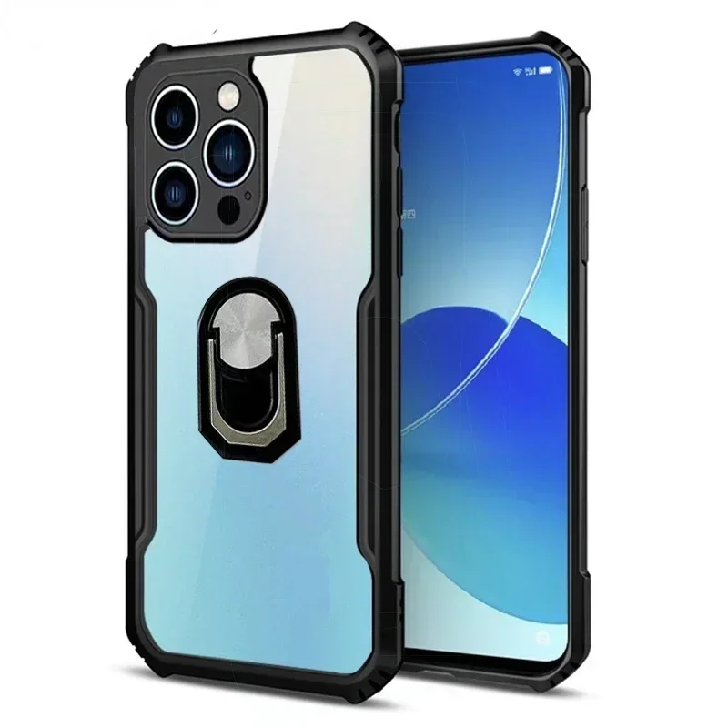 جراب هاتف محمول لموتورولا موتو g55 5g ، درع أكريليك بأربعة زوايا ، ضد الصدمات ، حماية لعدسة الكاميرا ، مع دعم