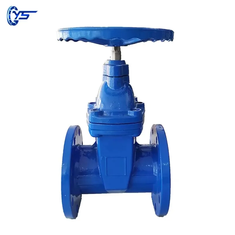 Válvula de portão de assento resiliente PN16 Gost de 4 polegadas com flangeado de ferro dúctil elétrica e energia manual para mídia de água, gás e óleo