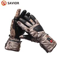 SAVIOR Winter Warm Rechargeable Battery Heated Hunting Gloves Electric Heating Gloves For Skiing Racking Cycling Fishing