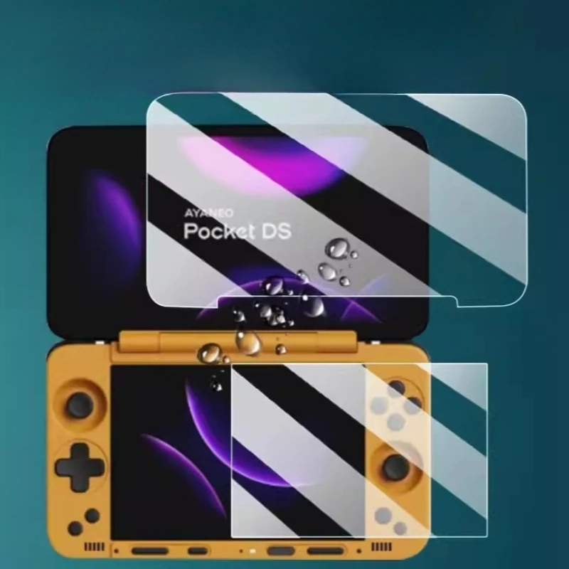 

For AYANEO Pocket DS Screen Protector Tempered Glass for Ayaneo PocketDS 2PCS Clear Full Coverage Protective Film