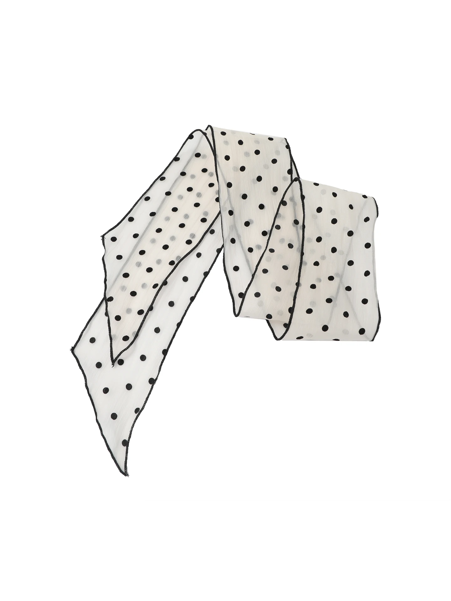 وشاح حريري بنقاط حمراء للنساء، تصميم جديد لعام 2025، ربطة عنق طويلة أنيقة، وشاح بتصميم فيونكة عصري على الطراز الكوري لفصلي ال... #5