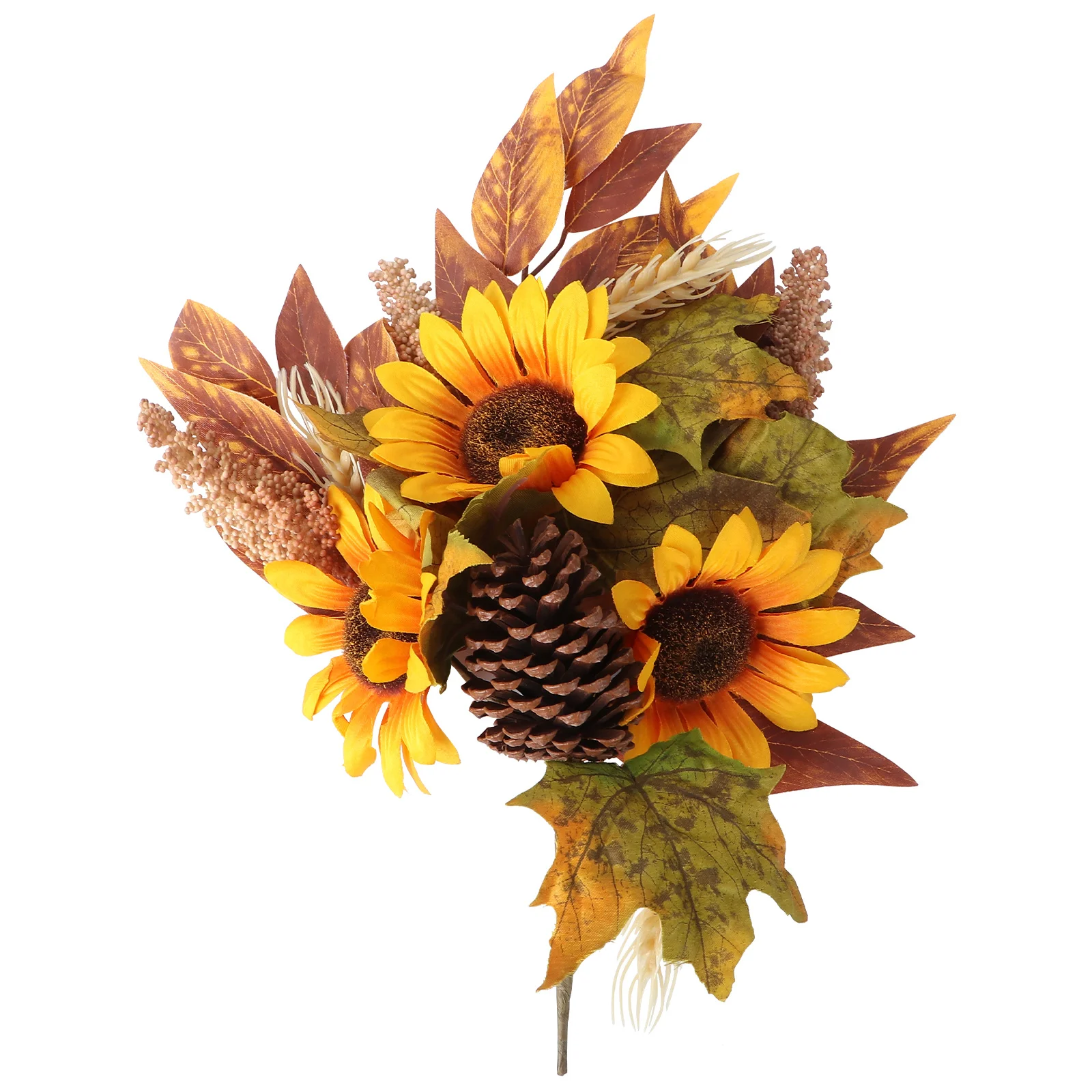 

1Pcs Simulation Sunflower Maple Leaf Bouquet Artificial Flower for Wedding Thanksgiving Home Decoration Photo Props Graduation