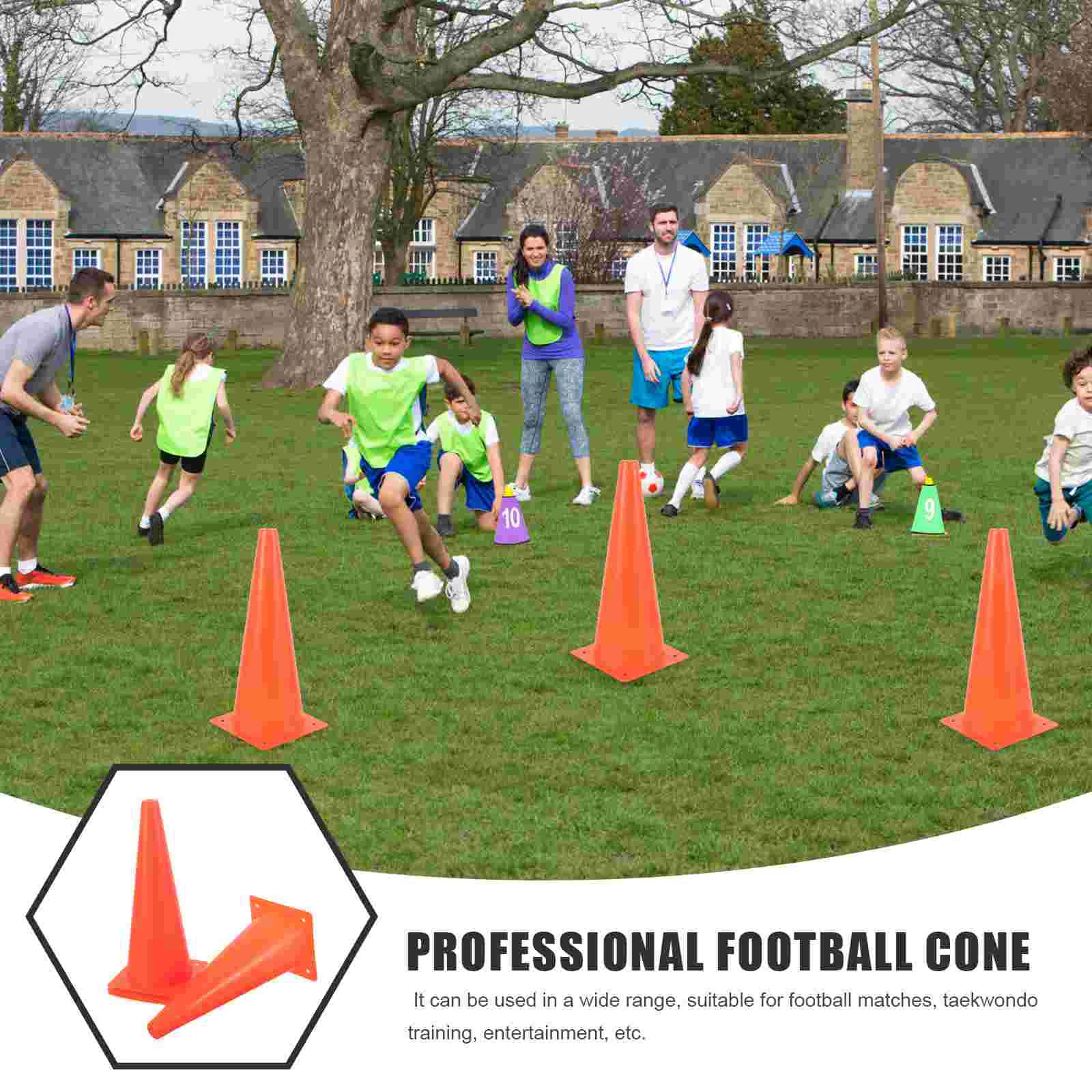 4 Pcs Safety Cone Soccer Cones Sports Road Ldpe Foot Training Supplies Plastic Football Traffic