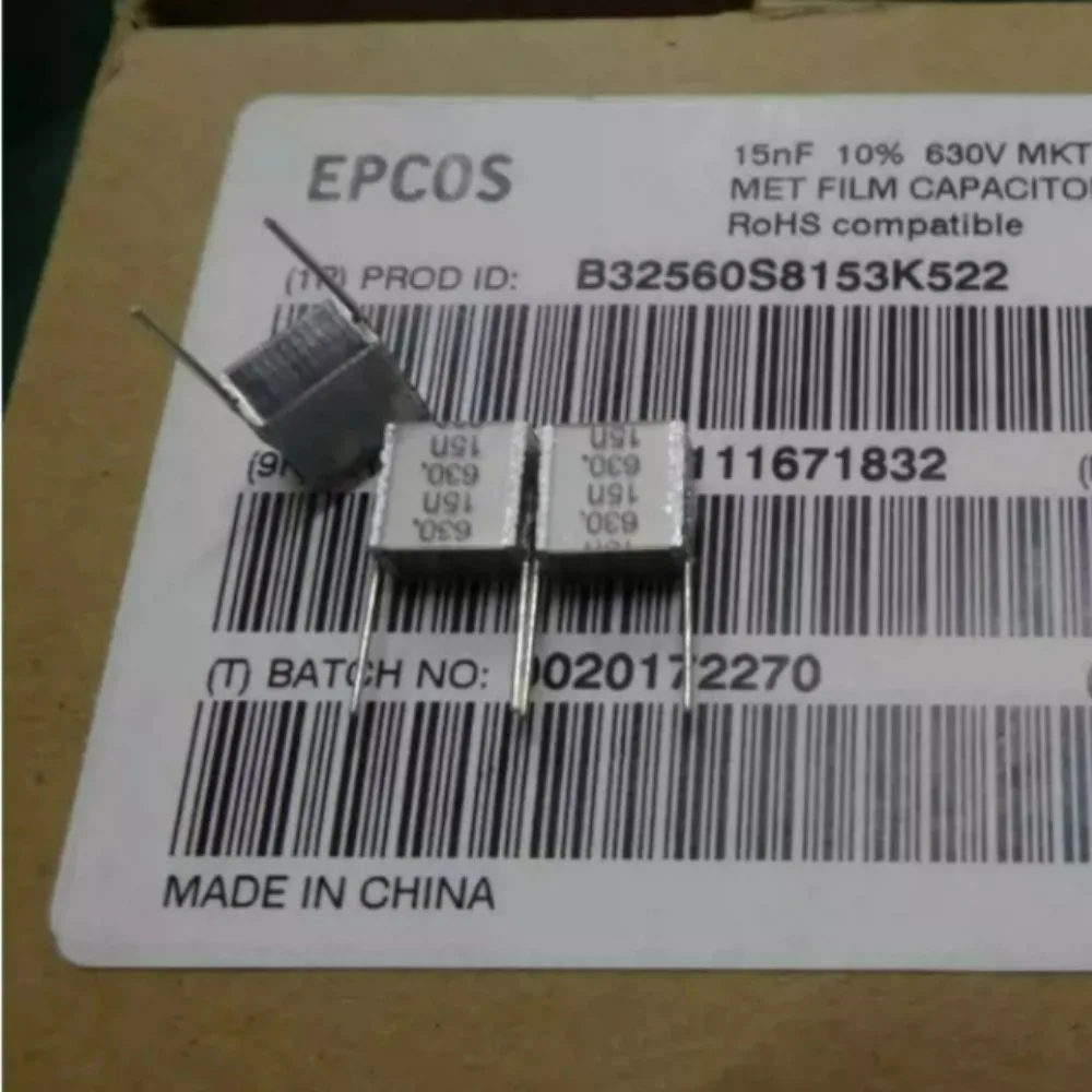 

20pcs/lot EPCOS 0.015uf/630v 15nf 153 Brand New 8mm Layered Film Capacitor B32560S8153K