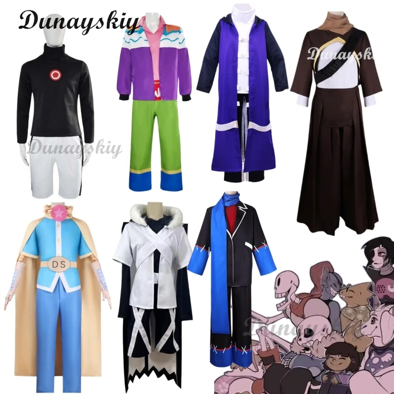 Undertale Sans 코스프레 코트 후드 및 마스크 Undertale Killer Snowdin Town Sans의 드레싱 게임 애니메이션 의류