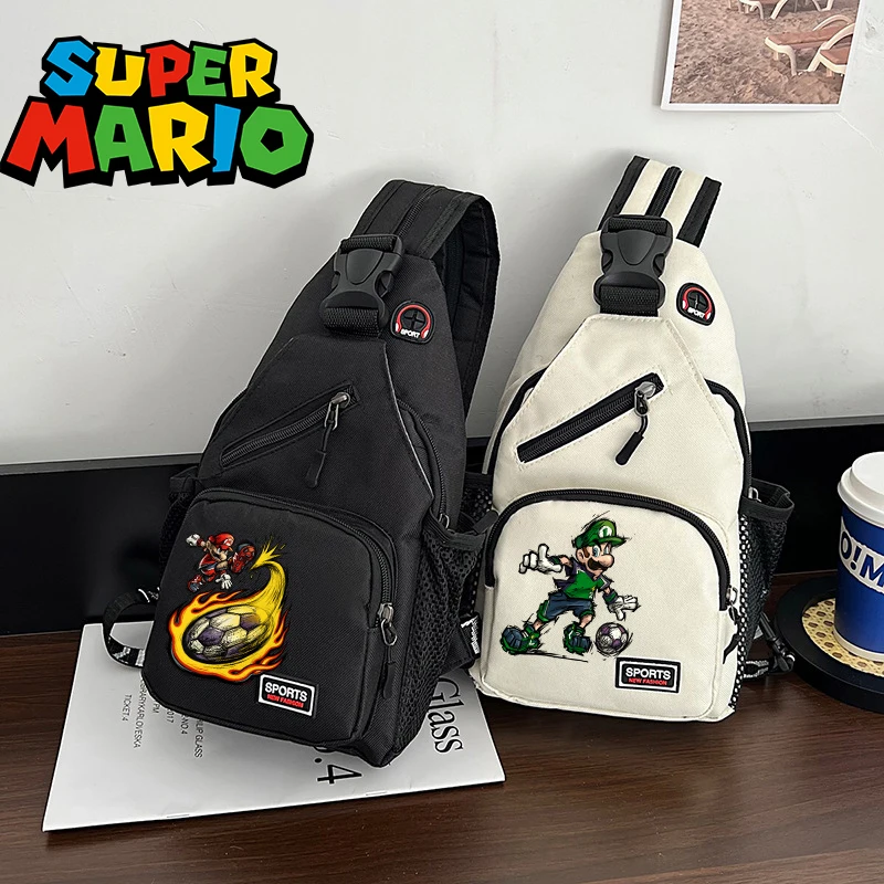 New Super Marios Chest Bag Men's Anime Korean Version Crossbody Bag Boys' Outdoor Sports and Leisure Strap Backpack Trendy Gifts